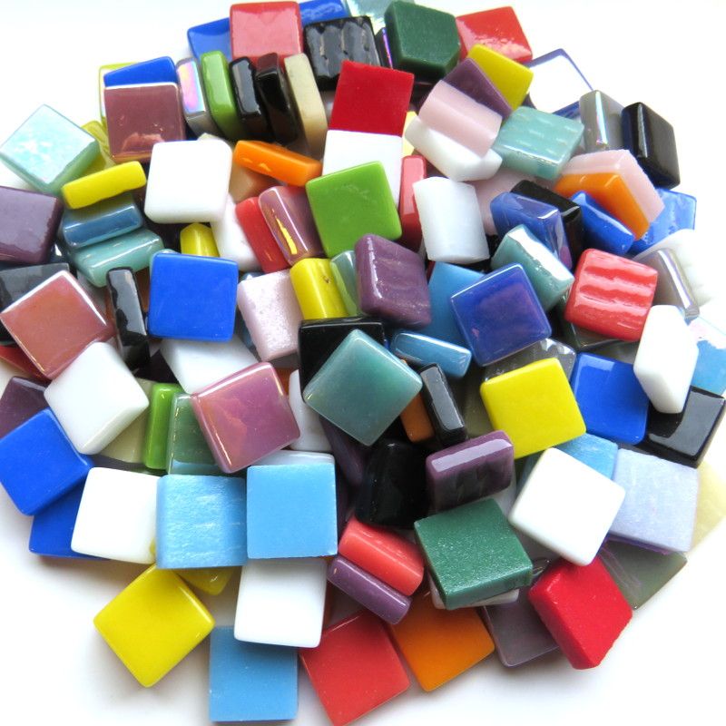 Mosaic Materials: Kismet Glass 12mm Square Gloss