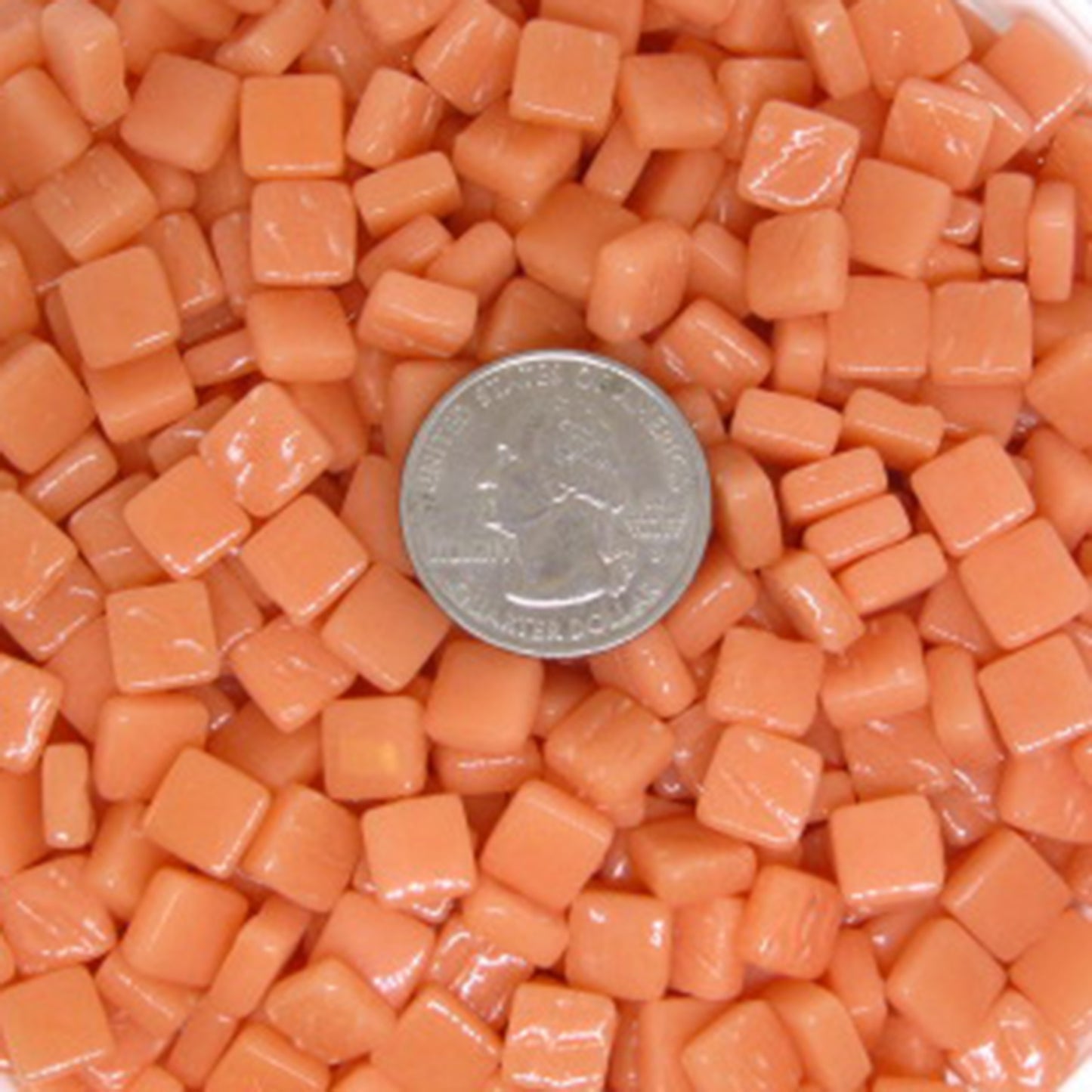 103-g Salmon, 8mm - Oranges, Reds & Pinks tile - Kismet Mosaic - mosaic supplies