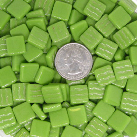 111-g Lime Green, 12mm - Greens & Teals tile - Kismet Mosaic - mosaic supplies