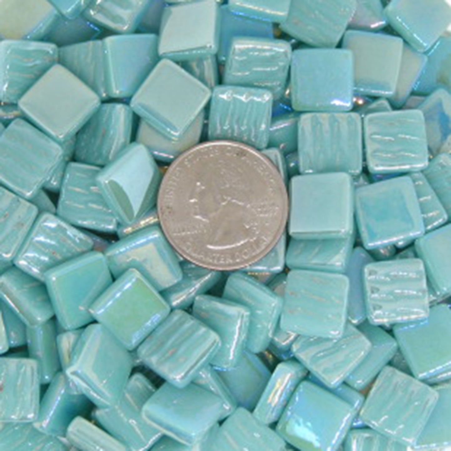 113-i Light Teal, 12mm - Greens & Teals tile - Kismet Mosaic - mosaic supplies