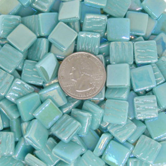 113-i Light Teal, 12mm - Greens & Teals tile - Kismet Mosaic - mosaic supplies