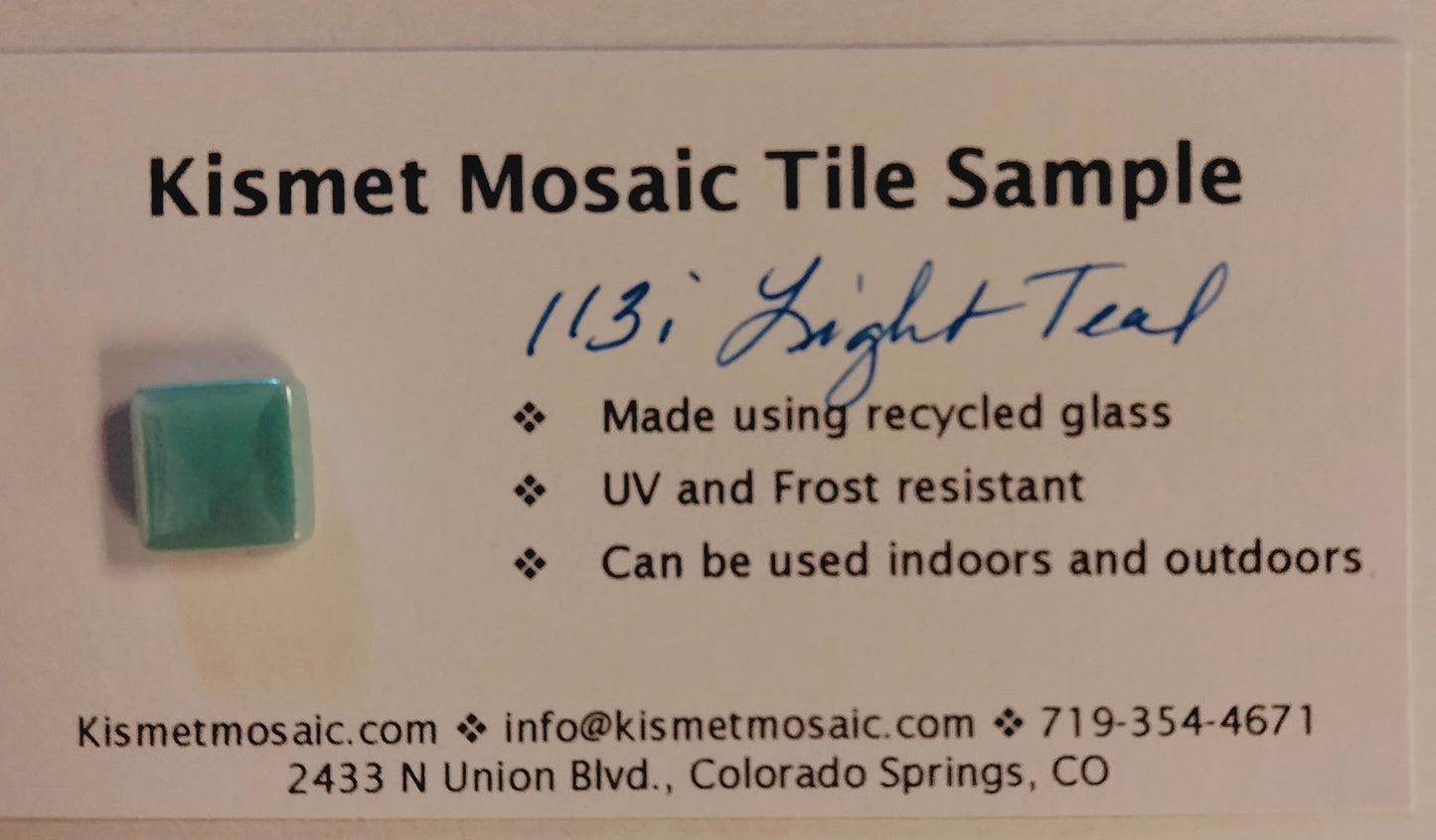 113i tile color sample, 12mm, glass
