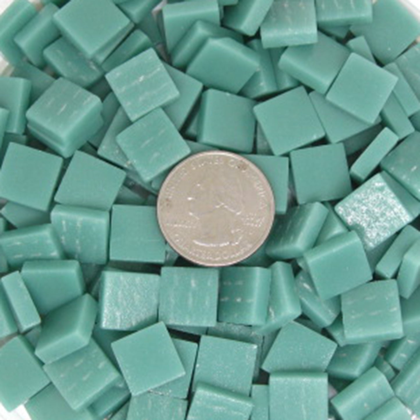 115-m Teal Green, 12mm - Greens & Teals tile - Kismet Mosaic - mosaic supplies