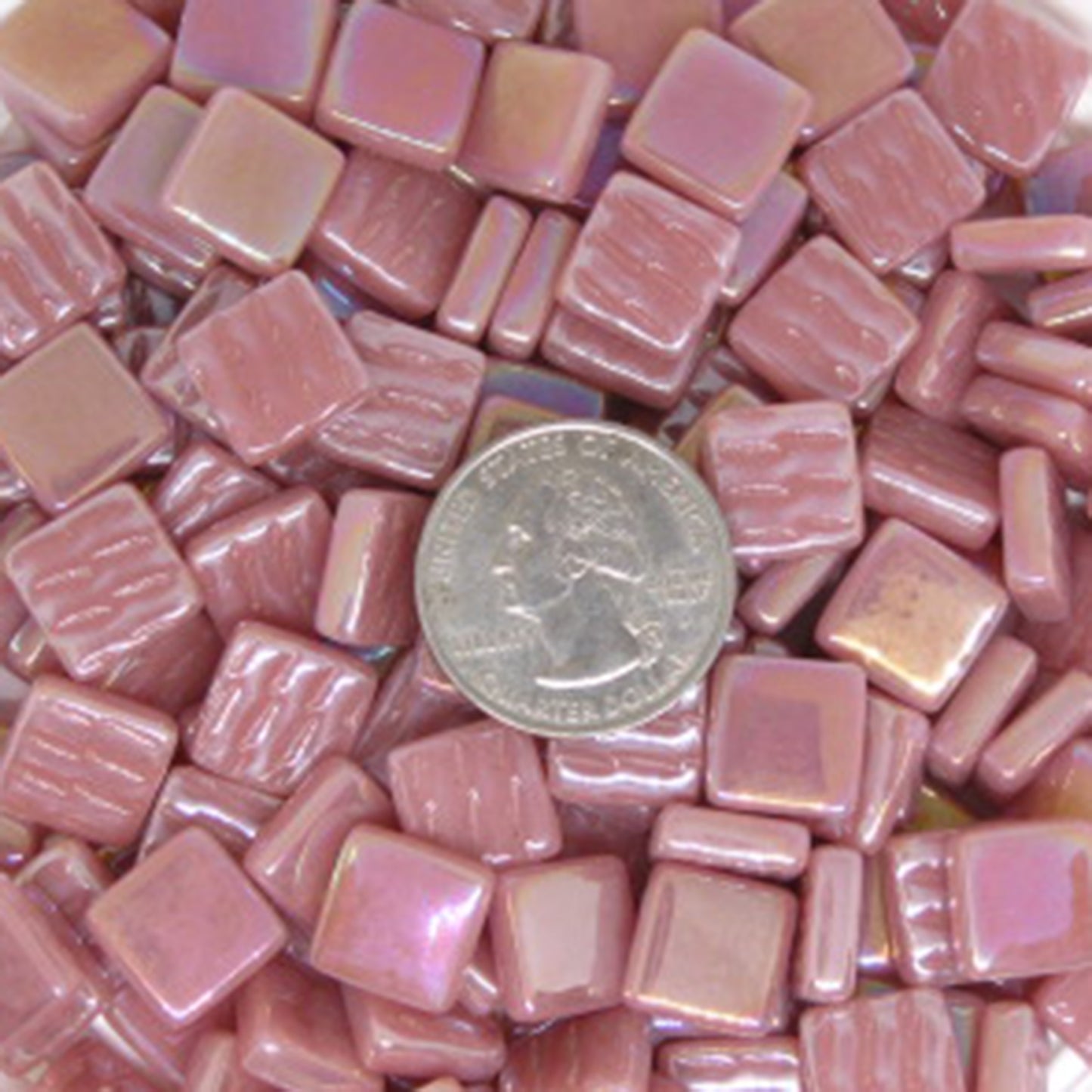 135-i Light Rose, 12mm - Oranges, Reds & Pinks tile - Kismet Mosaic - mosaic supplies