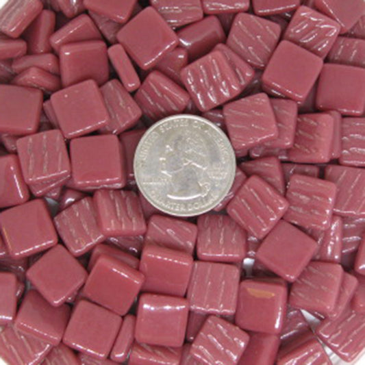 136b-g Dark Rose, 12mm - Oranges, Reds & Pinks tile - Kismet Mosaic - mosaic supplies