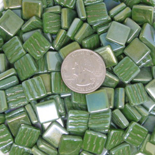 137-i Palmetto Green, 12mm - Greens & Teals tile - Kismet Mosaic - mosaic supplies