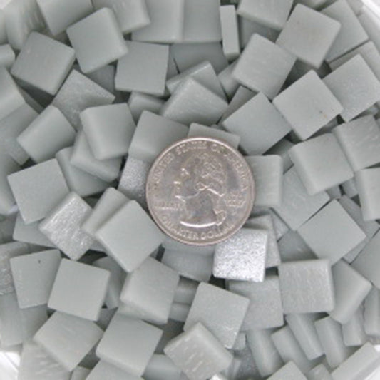 142-m Pale Gray, 12mm - White, Gray & Black tile - Kismet Mosaic - mosaic supplies