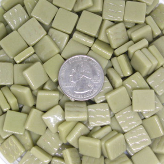 144-g Light Olive, 12mm - Greens & Teals tile - Kismet Mosaic - mosaic supplies