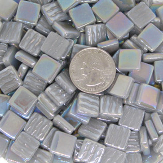 145-i Graphite, 12mm - White, Gray & Black tile - Kismet Mosaic - mosaic supplies