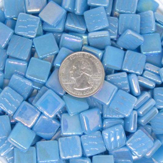 163-i Turquoise Blue, 12mm - Blues & Purples tile - Kismet Mosaic - mosaic supplies