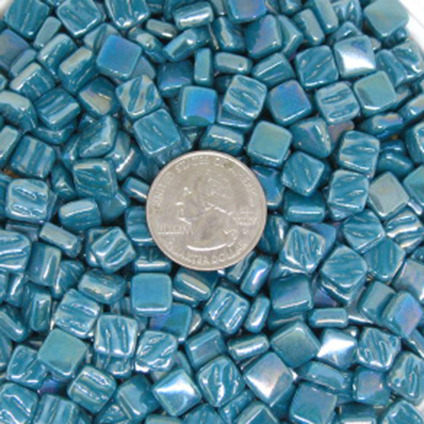 16-i Dark Teal, 8mm - Greens & Teals tile - Kismet Mosaic - mosaic supplies