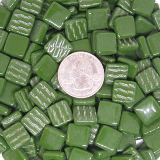 187-g Dark Forest Green, 12mm - Greens & Teals tile - Kismet Mosaic - mosaic supplies