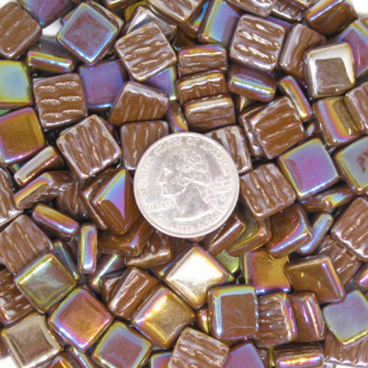 199-i Amaretto colored, 12mm - Tans & Browns tile - Kismet Mosaic - mosaic supplies