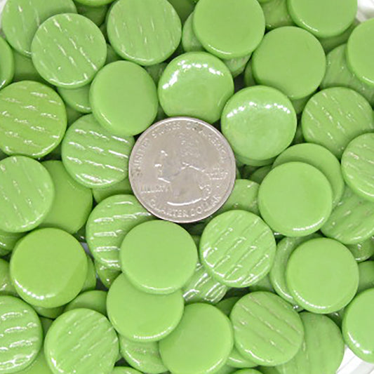 211-g - Lime Green - Gloss Penny Rounds, PennyRoundGloss tile - Kismet Mosaic - mosaic supplies