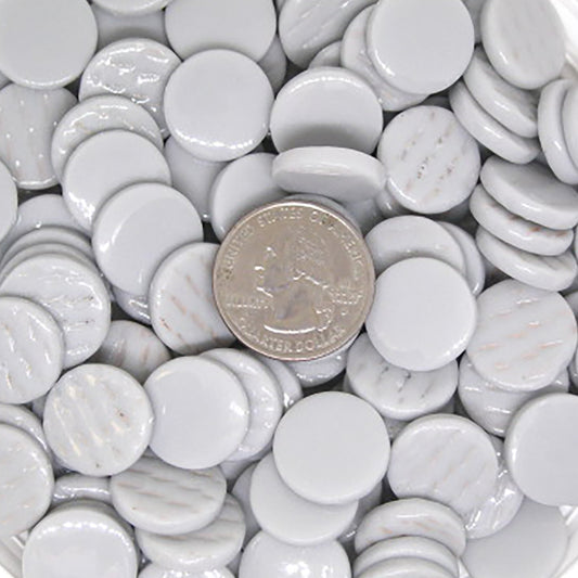 243-g - Light Gray - Gloss, PennyRoundGloss tile - Kismet Mosaic - mosaic supplies