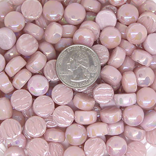 309-i Light Pink, BelliButtonIrid tile - Kismet Mosaic - mosaic supplies