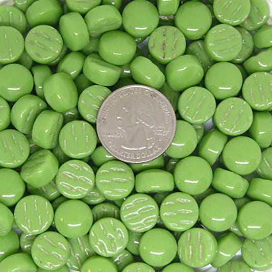 311-g Lime Green, BelliButtonGloss tile - Kismet Mosaic - mosaic supplies