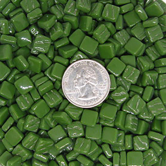 37-g Palmetto Green, 8mm - Greens & Teals tile - Kismet Mosaic - mosaic supplies