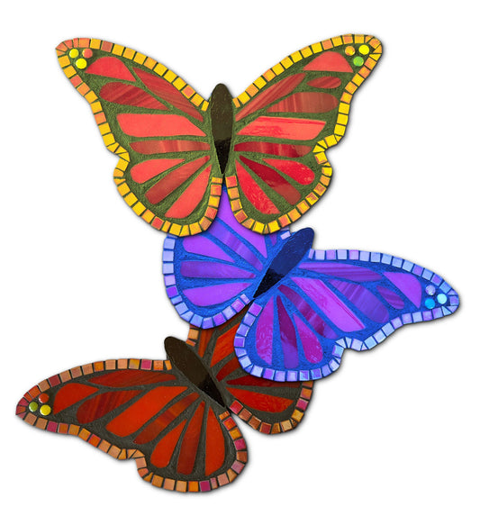 3 Butterflies (pre-drilled for hanging kit)