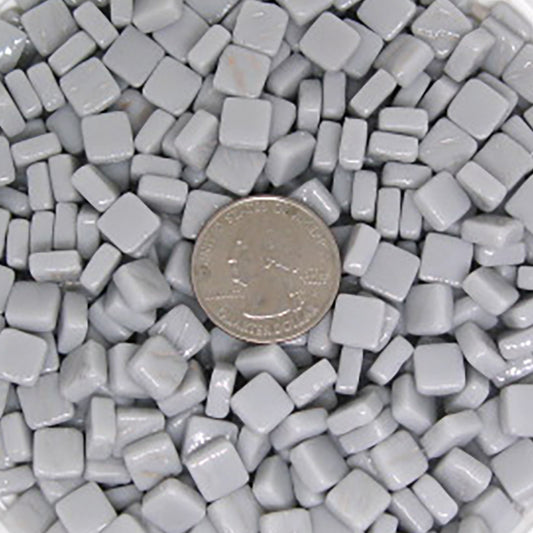 43-g - Light Grey, 8mm - White, Gray & Black tile - Kismet Mosaic - mosaic supplies