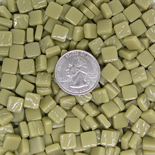 44-g - Light Olive, 8mm - Greens & Teals tile - Kismet Mosaic - mosaic supplies