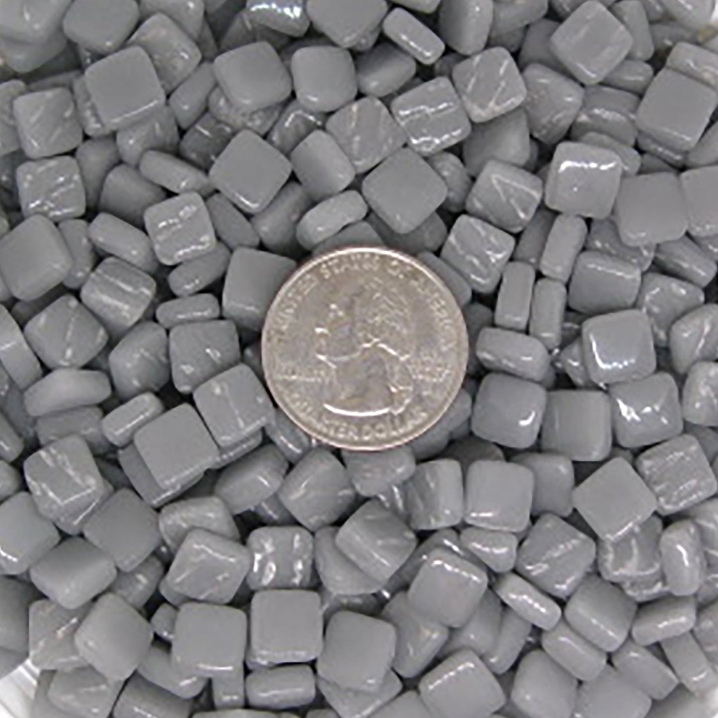 45-g - Graphite, 8mm - recycled glass gloss - Kismet Mosaic - mosaic supplies