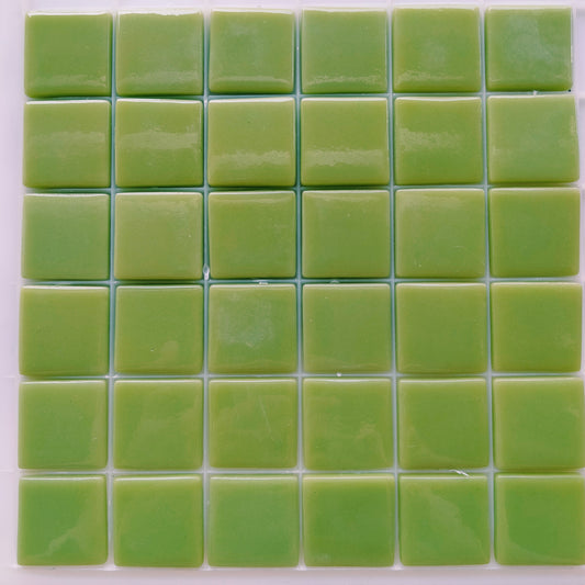 25mm/1" square tiles, recycled glass, gloss finish