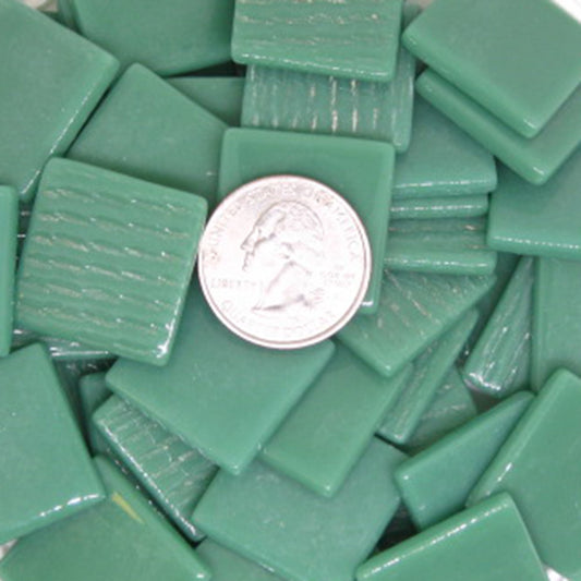 815-g Teal Green, 25mm - recycled glass tile - Kismet Mosaic - mosaic supplies