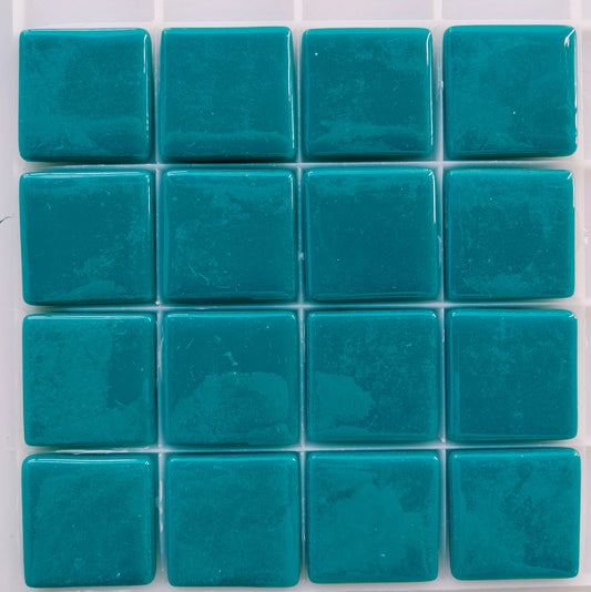 25mm/1" square tiles, recycled glass, gloss finish, sheeted glass tile for installation