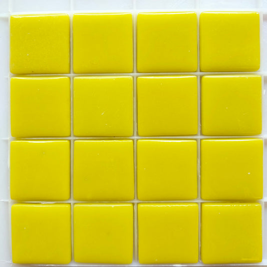 25mm/1" square tiles, recycled glass, gloss finish, sheeted glass tile for installation
