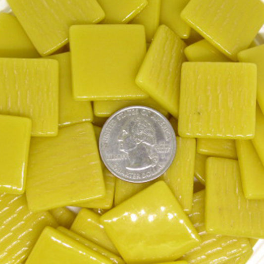 830-g Sweet Corn Gloss 25mm - recycled glass tile - Kismet Mosaic - mosaic supplies