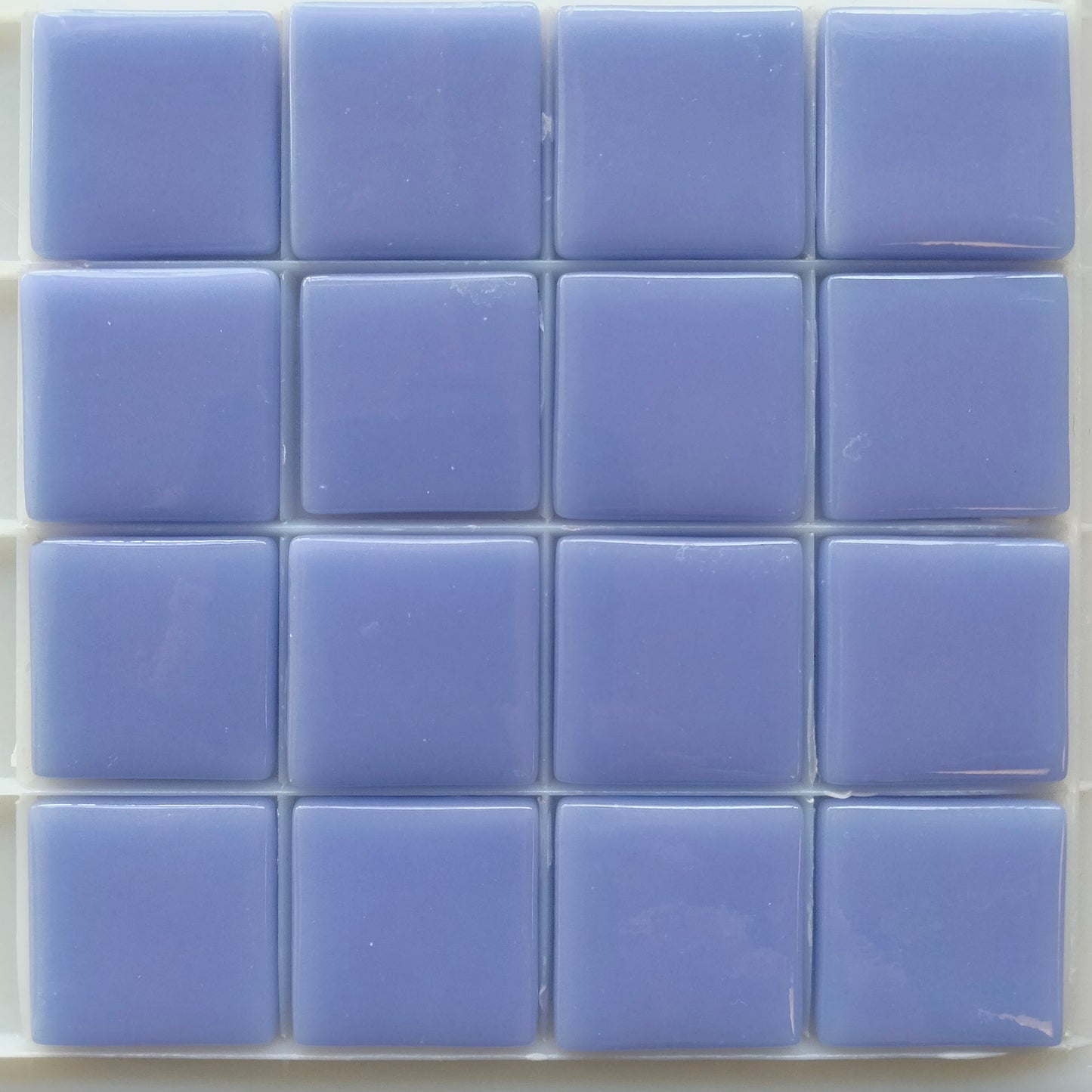 25mm/1" square tiles, recycled glass, gloss finish, sheeted glass tile for installation