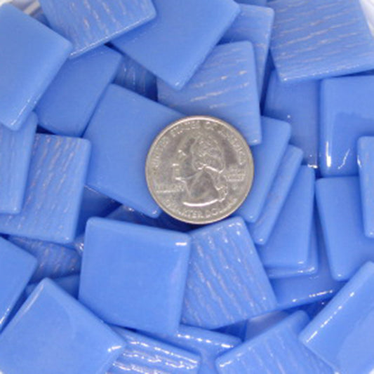862-g Light Periwinkle Gloss 25mm - recycled glass tile - Kismet Mosaic - mosaic supplies