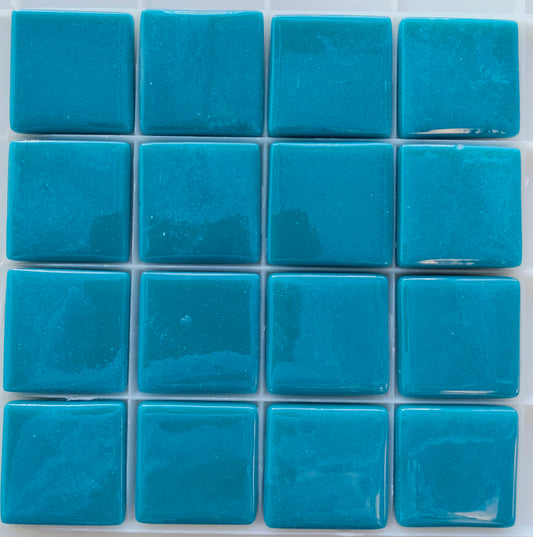 25mm/1" square tiles, recycled glass, gloss finish, sheeted glass tile for installation
