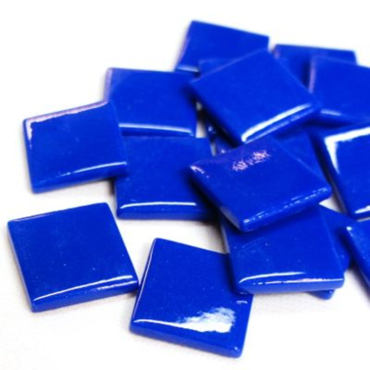 870-g Prussian Blue Gloss 25mm - recycled glass tile - Kismet Mosaic - mosaic supplies