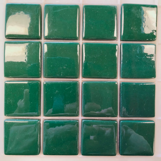 25mm/1" square tiles, recycled glass, gloss finish, sheeted glass tile for installation