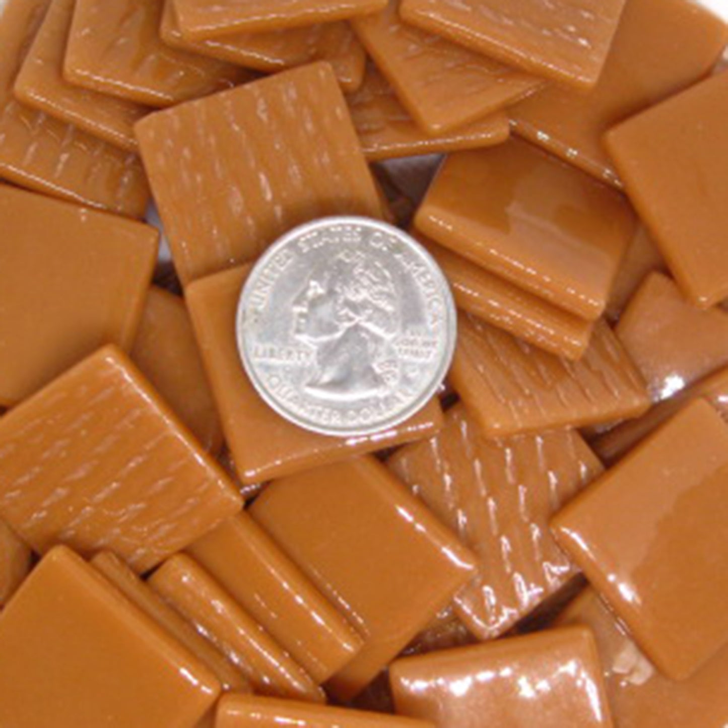 895-g Rum Gloss 25mm - recycled glass tile - Kismet Mosaic - mosaic supplies