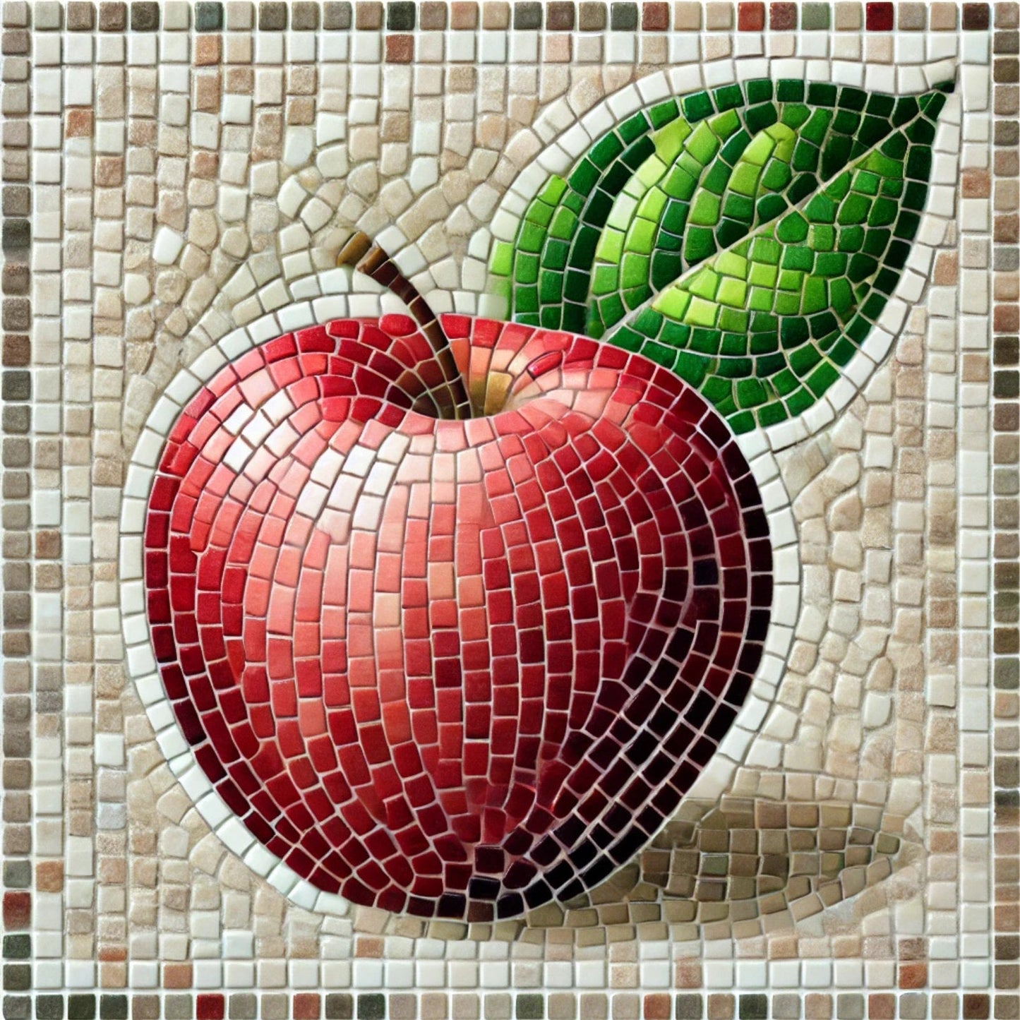 Apple with Pattern 8"x8" (pre-drilled for hanging kit)