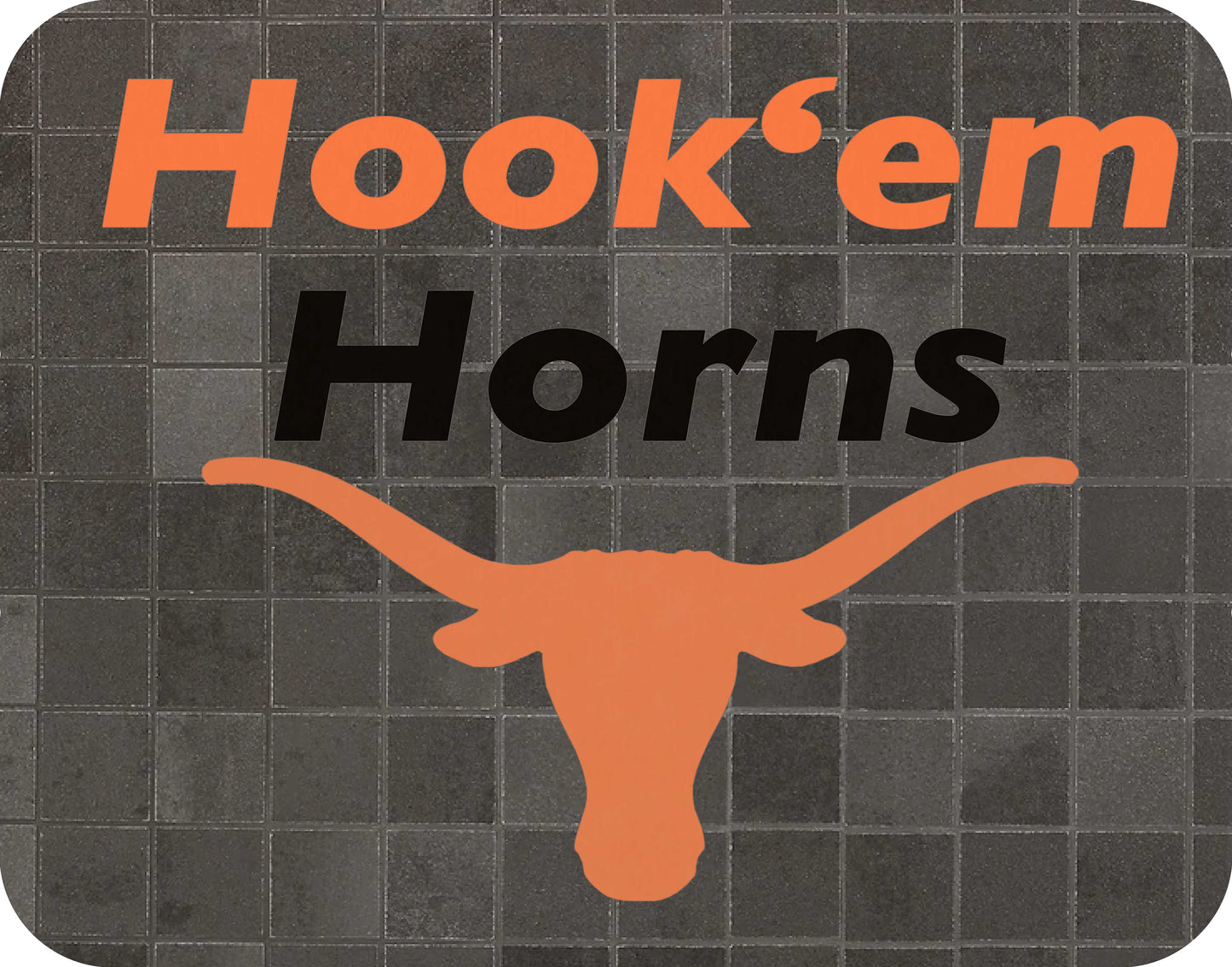 Texas Hook'em Horns 11"x14" (pre-drilled for hanging kit)