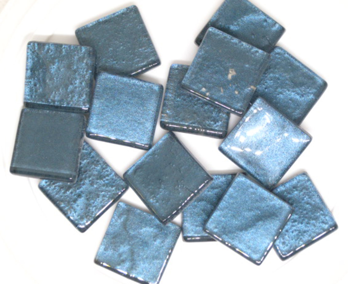 K352 Teal Krystal Metallic tile - 20mm - mosaic supplies teaberry tiffany