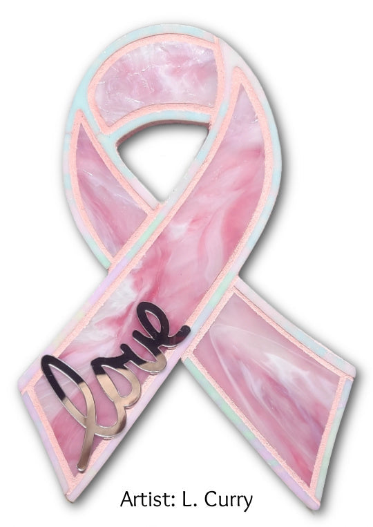 Awareness Ribbon 6" or 12" Mosaic Backer (pre-drilled for hangable & stakeable kits) 1/2"