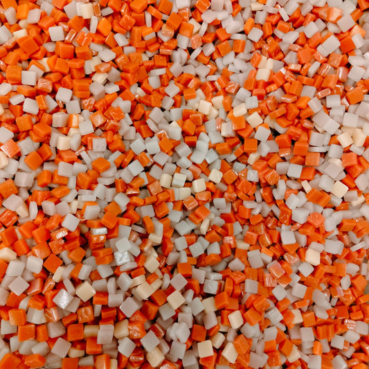 mix of 8mm pink and red tile