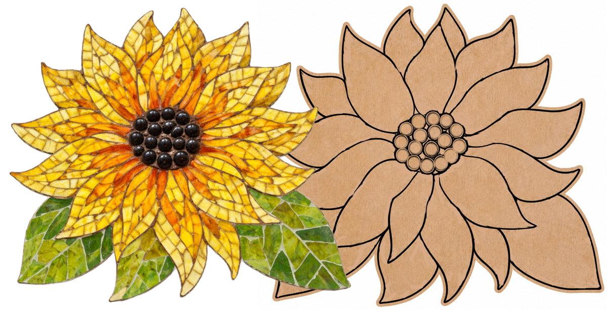 14" x 14" Sunflower Paintable Maple Wood Shape