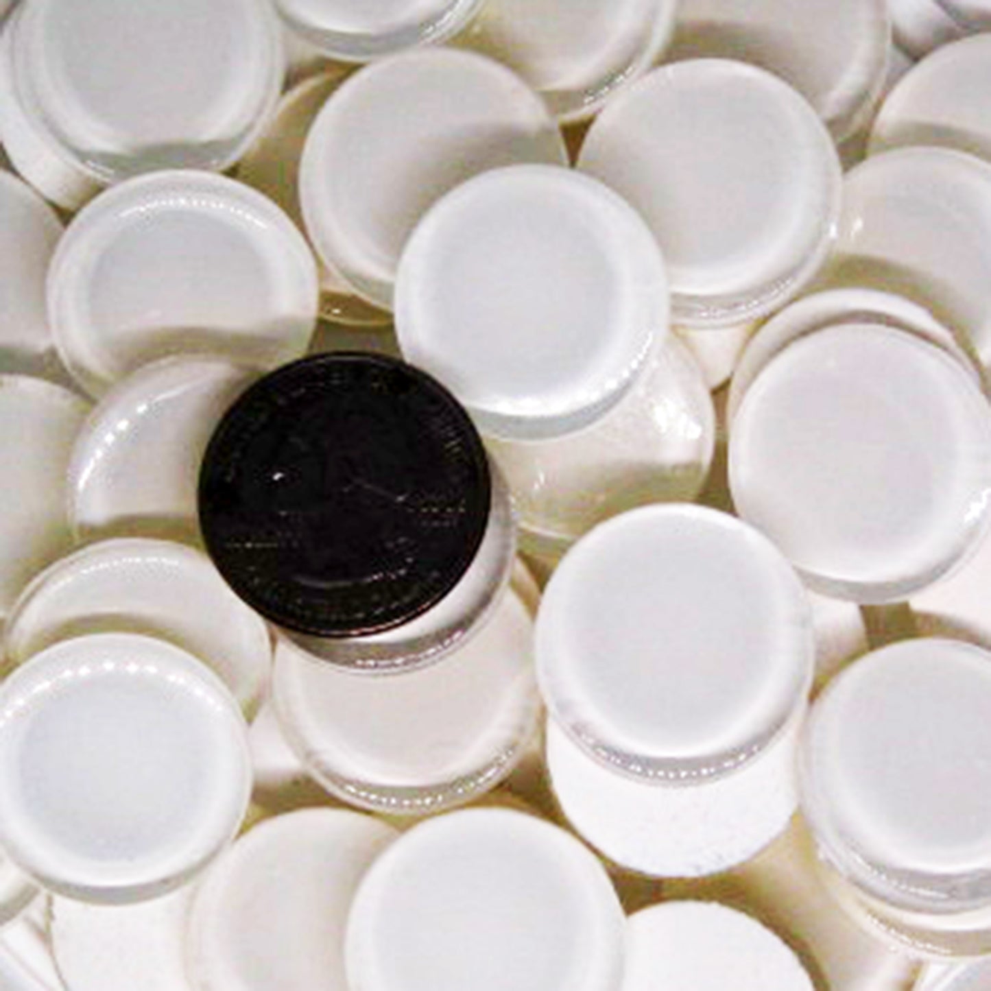 White 23mm Krystal Glass rounds