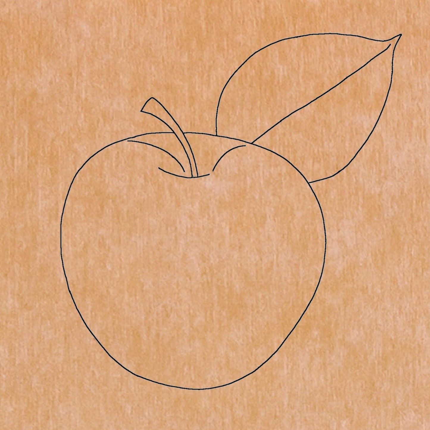 Apple with Pattern 8"x8" (pre-drilled for hanging kit)