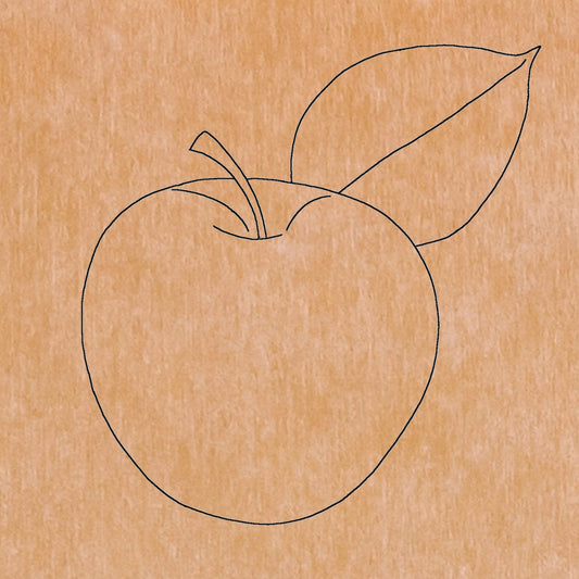 Apple with Pattern 8"x8" (pre-drilled for hanging kit)