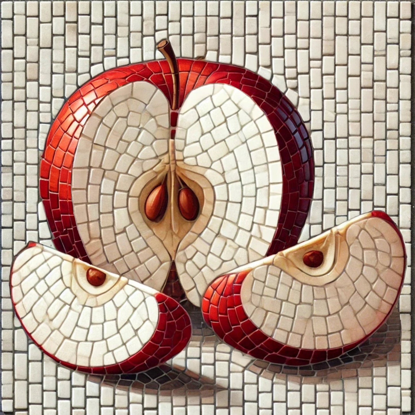 Apple Slices with Pattern 8"x8" (pre-drilled for hanging kit)