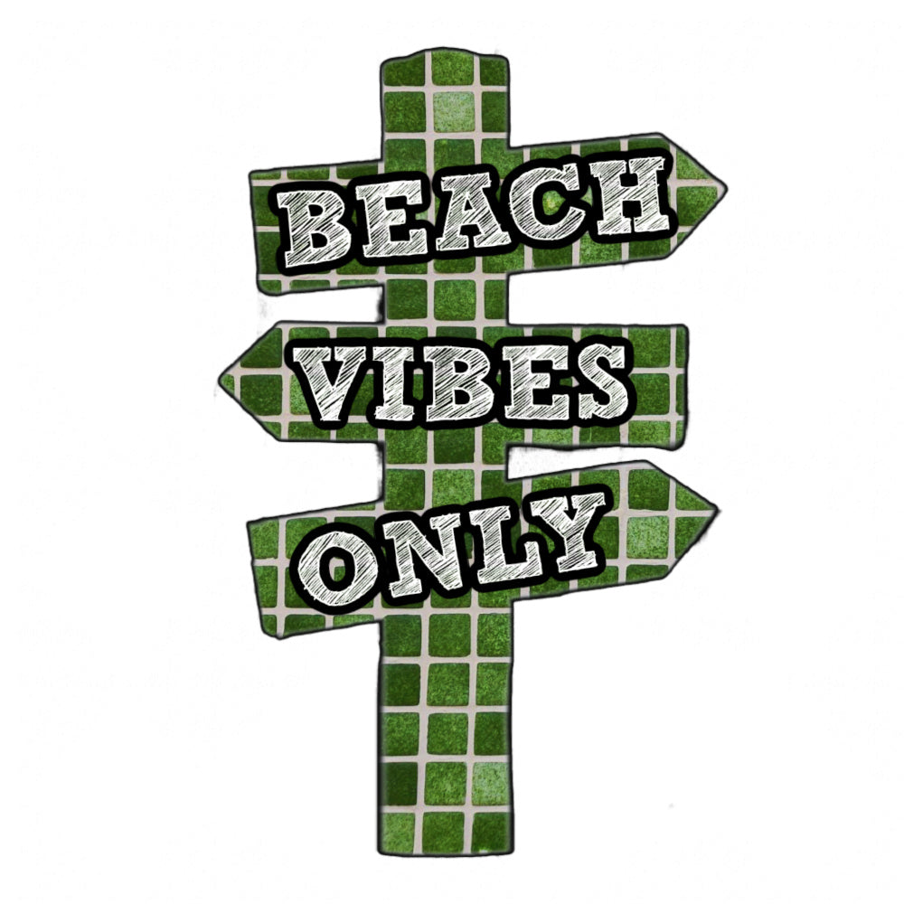 Beach Sign with Pattern (pre-drilled for hanging kit and stakeable kit)