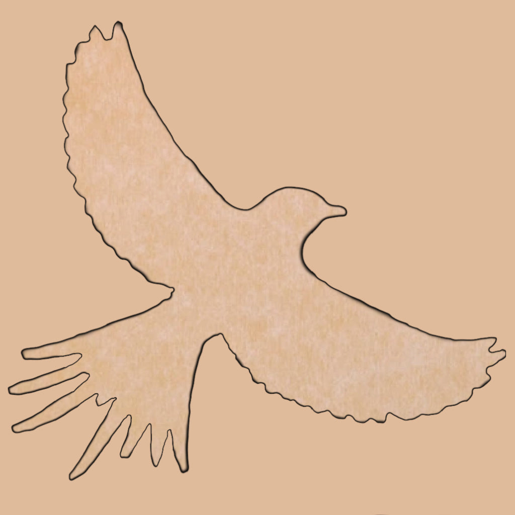 12" x 12" Bird in Flight Laser-Printed Waterproof Mosaic Backer