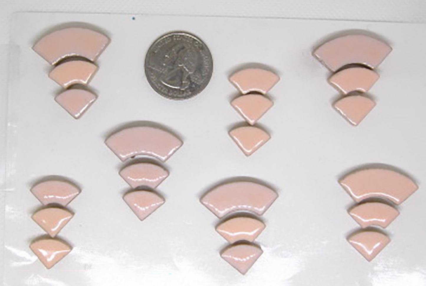 1 oz cc-blush curves, Ceramic curves tile - Kismet Mosaic - mosaic supplies